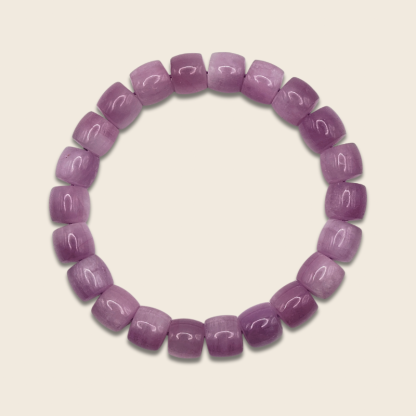 Superior Kunzite Drum Bracelet